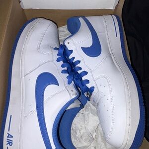 Nike White and Blue Air Sneakers